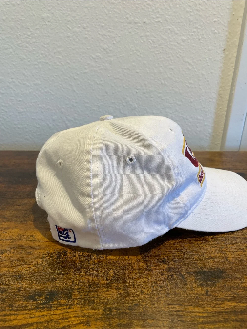 VTG 1993 The Game USC Trojans White Snapback Hat Green Underbrim NCAA